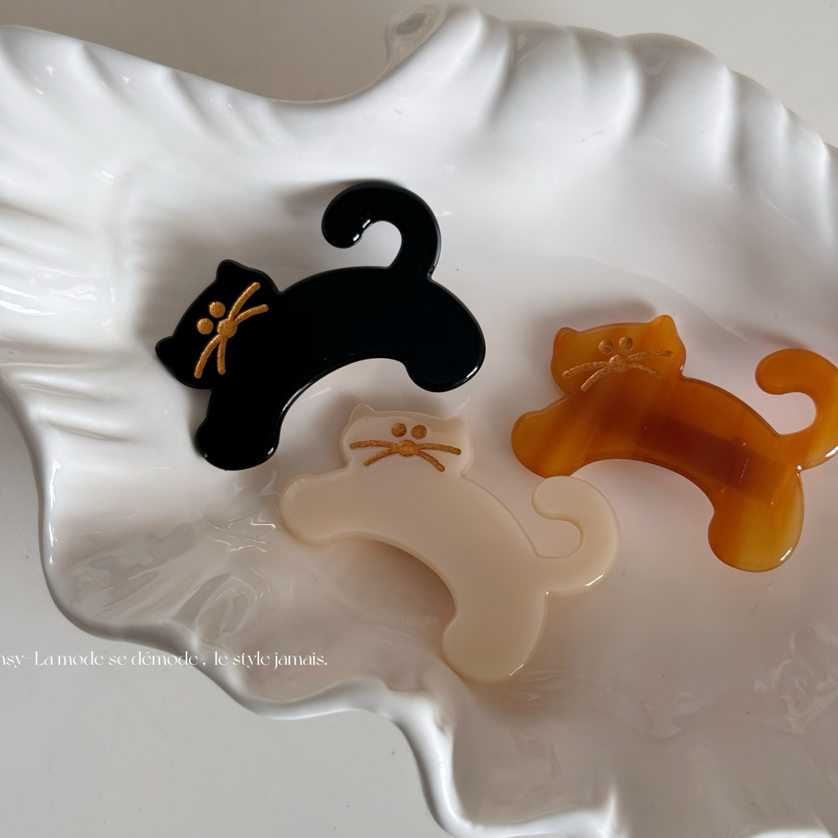 醋酸猫咪可爱款刘海夹发饰头饰鸭嘴夹边夹发夹发卡夹子卡子