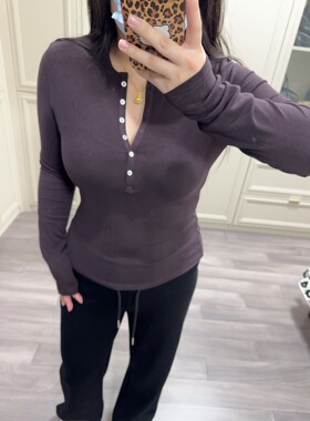 亨利～超大码美式复古亨利衫保暖透气舒适显瘦长袖打底衫