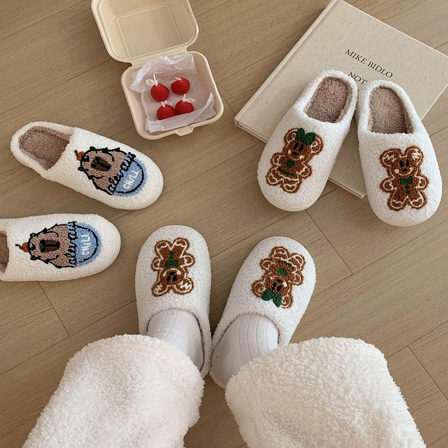 室内防滑棉鞋搞怪卡通毛绒棉拖鞋