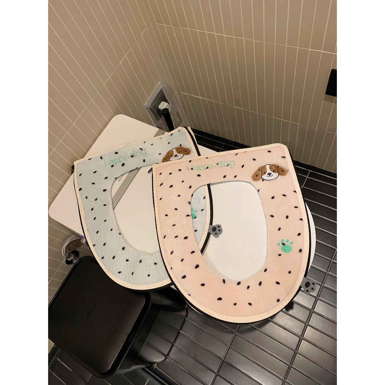 厕所坐便套保暖毛绒卡通马桶坐垫