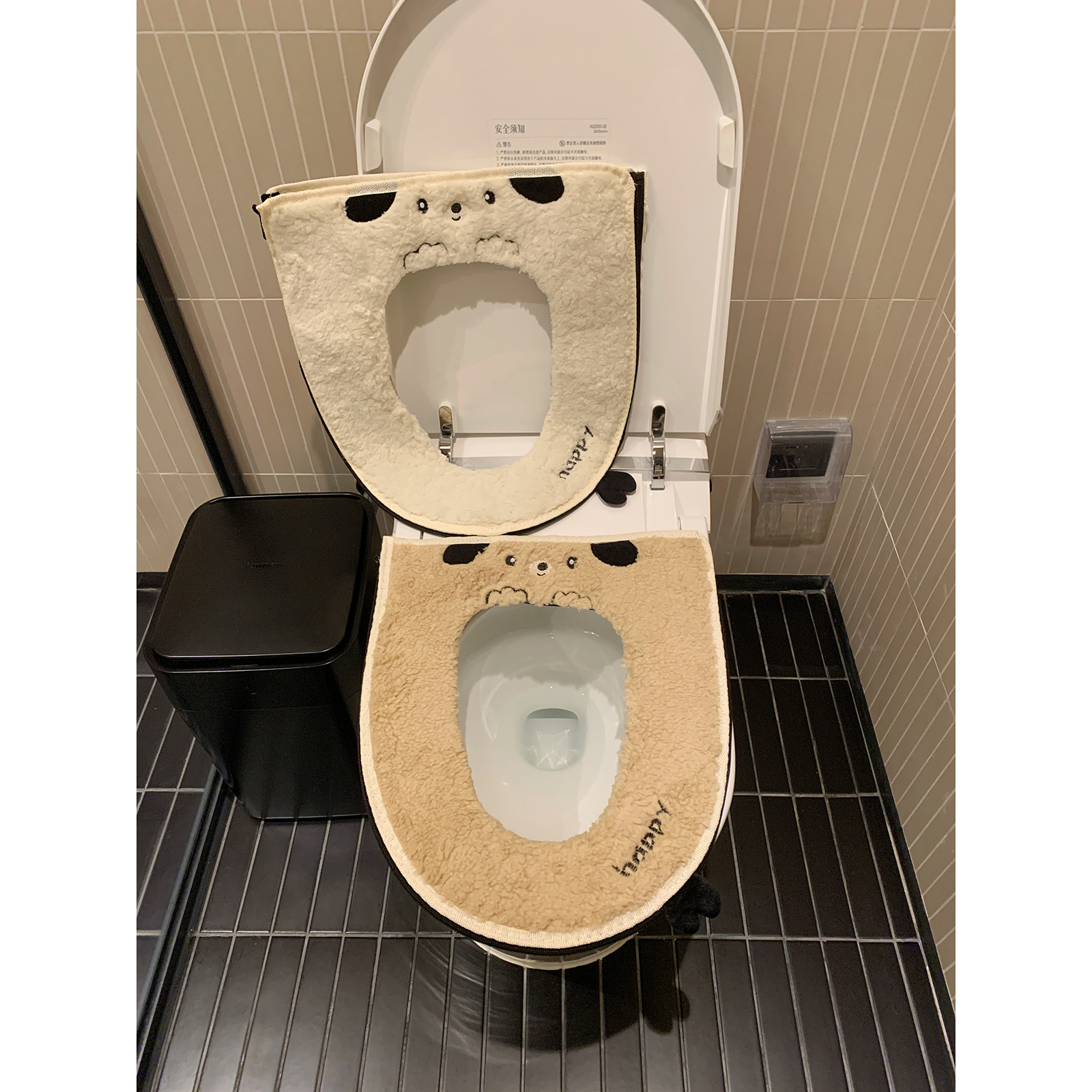 卡通可爱加厚保暖毛绒马桶坐垫