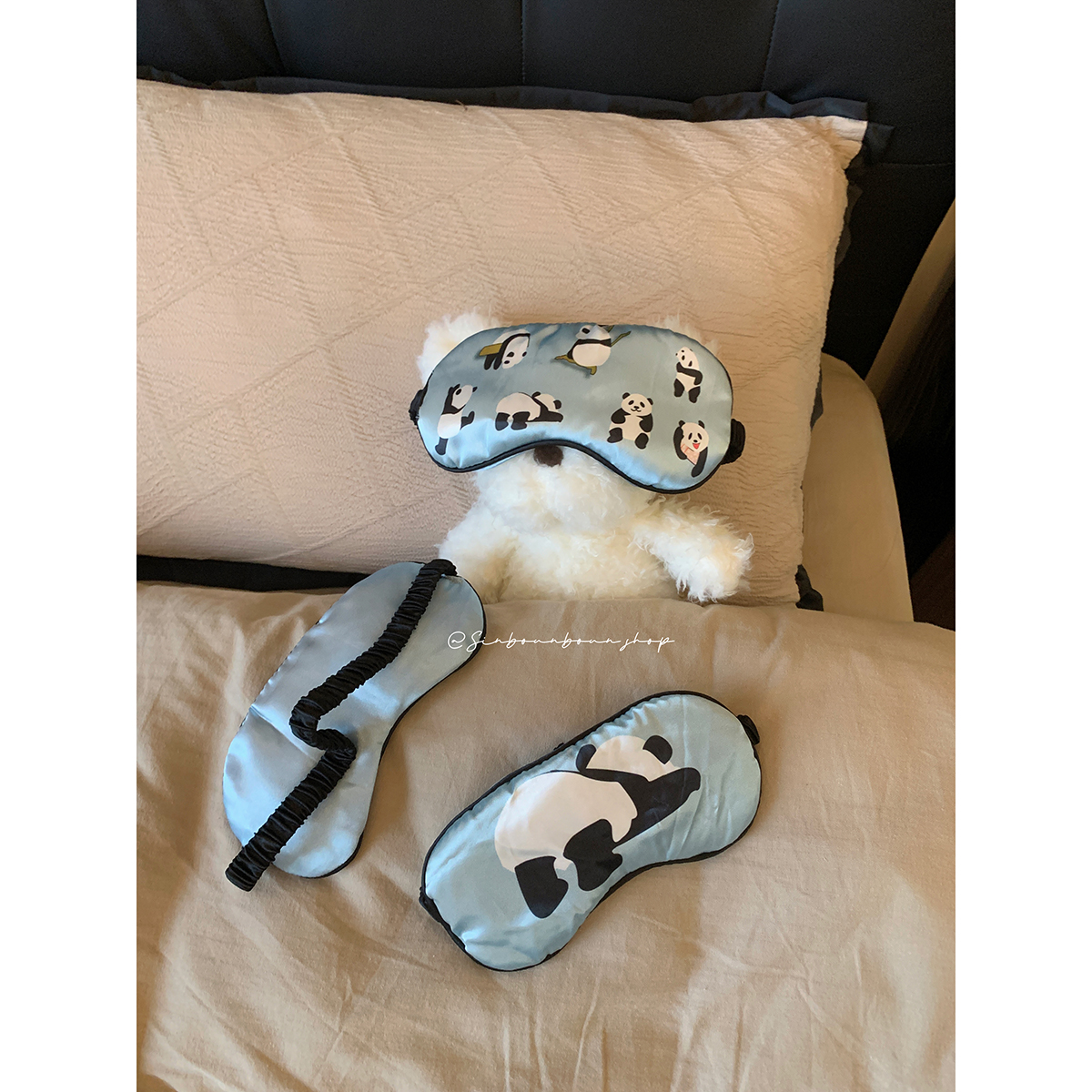 熊猫眼罩睡眠专用女士遮光眼罩