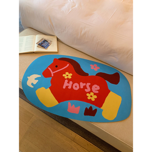 馨帮帮杂货铺 马年卡通可爱硅藻泥吸水地垫卫生间门口防滑踩脚垫