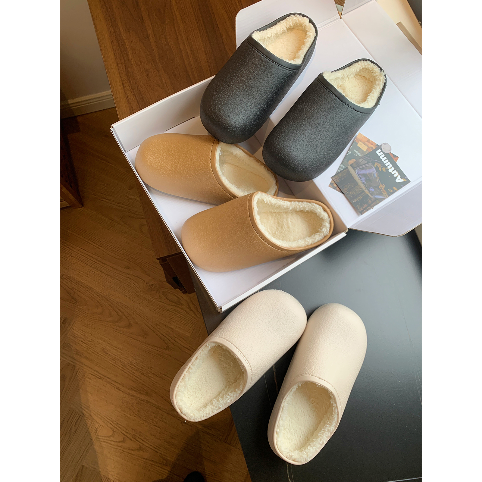 室内包头棉拖毛绒保暖包头棉拖鞋