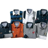 户外徒步旅行休闲透气吸湿快干登山运动T恤长袖 男 刺绣马术POLO衫