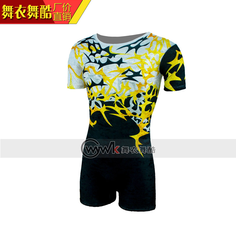 舞衣舞酷竞技体操队服装男健美操演出服团体表演技巧比赛服
