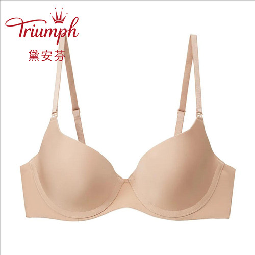 黛安芬经典款光面薄杯无痕舒适记忆棉裸装夏内衣聚拢文胸 16A6487