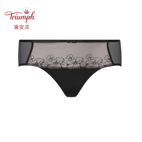 黛安芬女网纱平角中腰