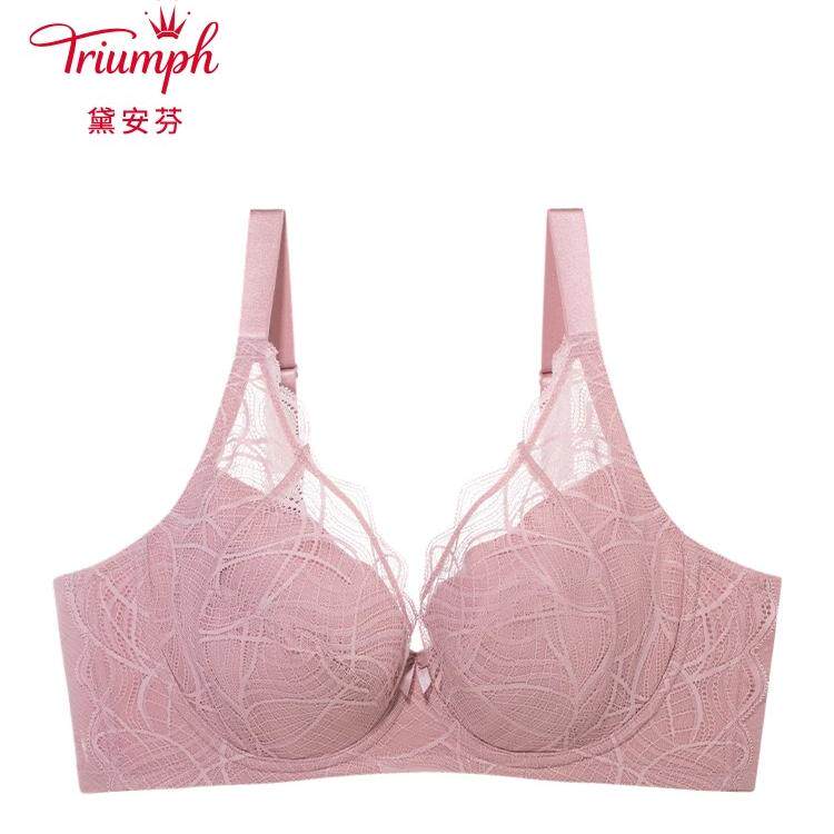 Triumph/黛安芬逆龄绽放新品内衣女蕾丝薄杯大胸支撑文胸E004382