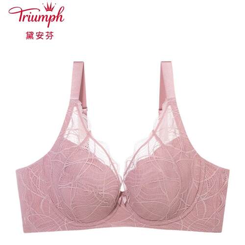 Triumph/黛安芬逆龄绽放新品内衣女蕾丝薄杯大胸支撑文胸E004382