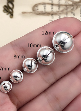 S999纯银铃铛吊坠diy手工编织红绳手链脚链会响铃铛挂件饰品配件2