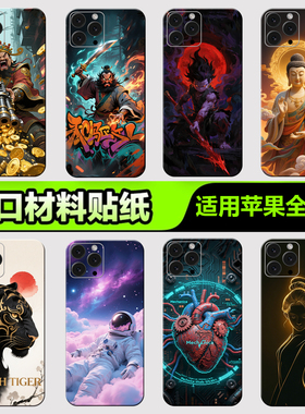 苹果手机背膜贴纸适用于iPhone16/15/14/13ProMax全包边后壳12XsMax1312mini后背膜全身杂烩系列25贴纸3M贴膜