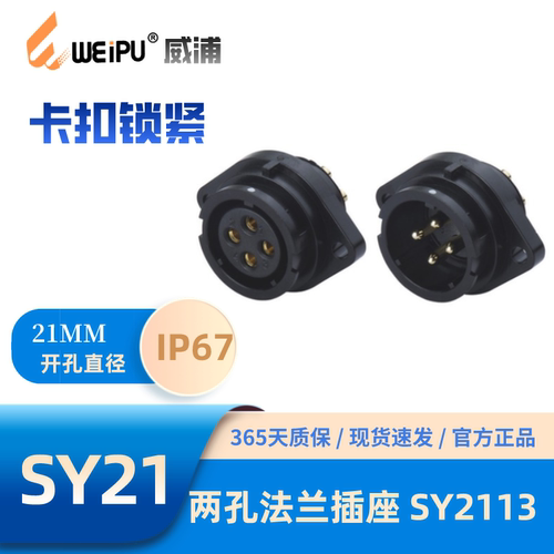 WEIPU威浦SY2113两孔法兰插座