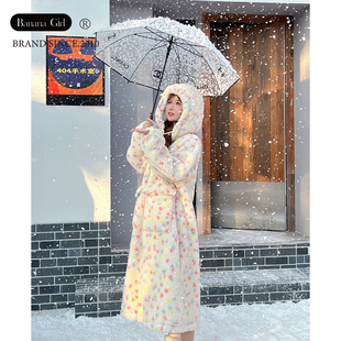 保暖家居服套 珊瑚绒睡袍加厚大码 Bananagirl白鹿同款 睡衣女冬新款