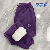 一体绒百搭居家外穿爆款 巨厚加绒加厚小熊暖暖裤 羊羔绒暖棉裤 冬季