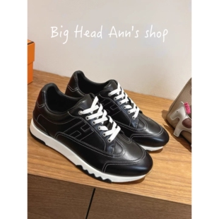 舒适休闲鞋 BHA 百搭黑色板鞋 母系带厚底时尚 真皮男鞋 运动休闲鞋