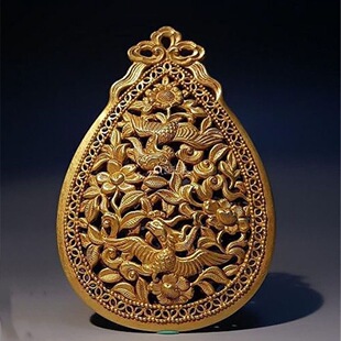 复原款 宋 凤穿牡丹纹金帔坠 霞帔坠 汉婚新娘配饰 国风汉服