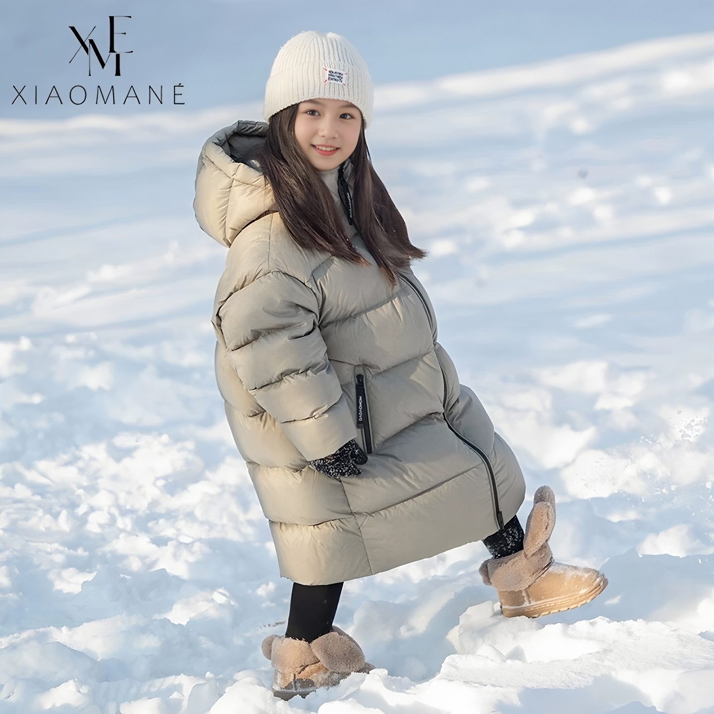 小满鹅儿童鹅绒服韩版加厚连帽潮