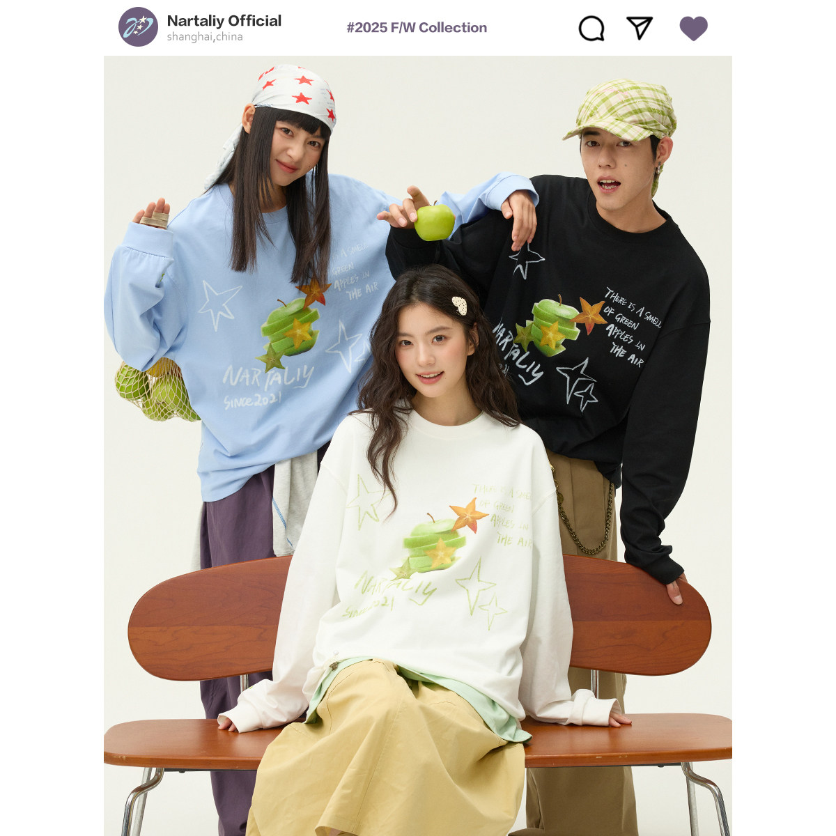 NARTALIY星芒代码趣味水果印花7a抗菌长袖t恤男女情侣春秋打底衫,男装,T恤,淘宝优惠券,粉丝福利购,淘宝优惠卷