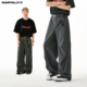 NARTALIY美式 男 Cleanfit休闲长裤 水洗复古做旧直筒宽松阔腿工装 裤