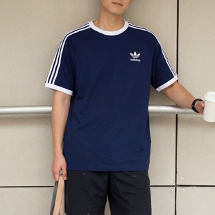 阿迪达斯 三叶草originals 26新款3-Stripes 男女运动短袖 HZ9634