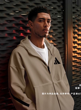 阿迪达斯 Z.N.E 男女款训练运动针织连帽保暖防风夹克外套 JF2445