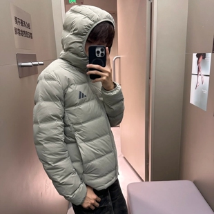 阿迪达斯2025新款冬季户外运动男子保暖连帽羽绒服 KH3992 KH3993