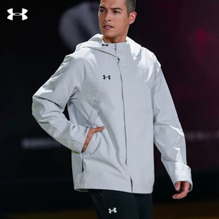 UA安德玛25款男子秋冬款梭织冲锋衣防风防水连帽运动夹克23600401