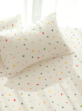 南法a类母婴儿双层纱布学生宿舍单人床单单件纯棉100全棉双人被单