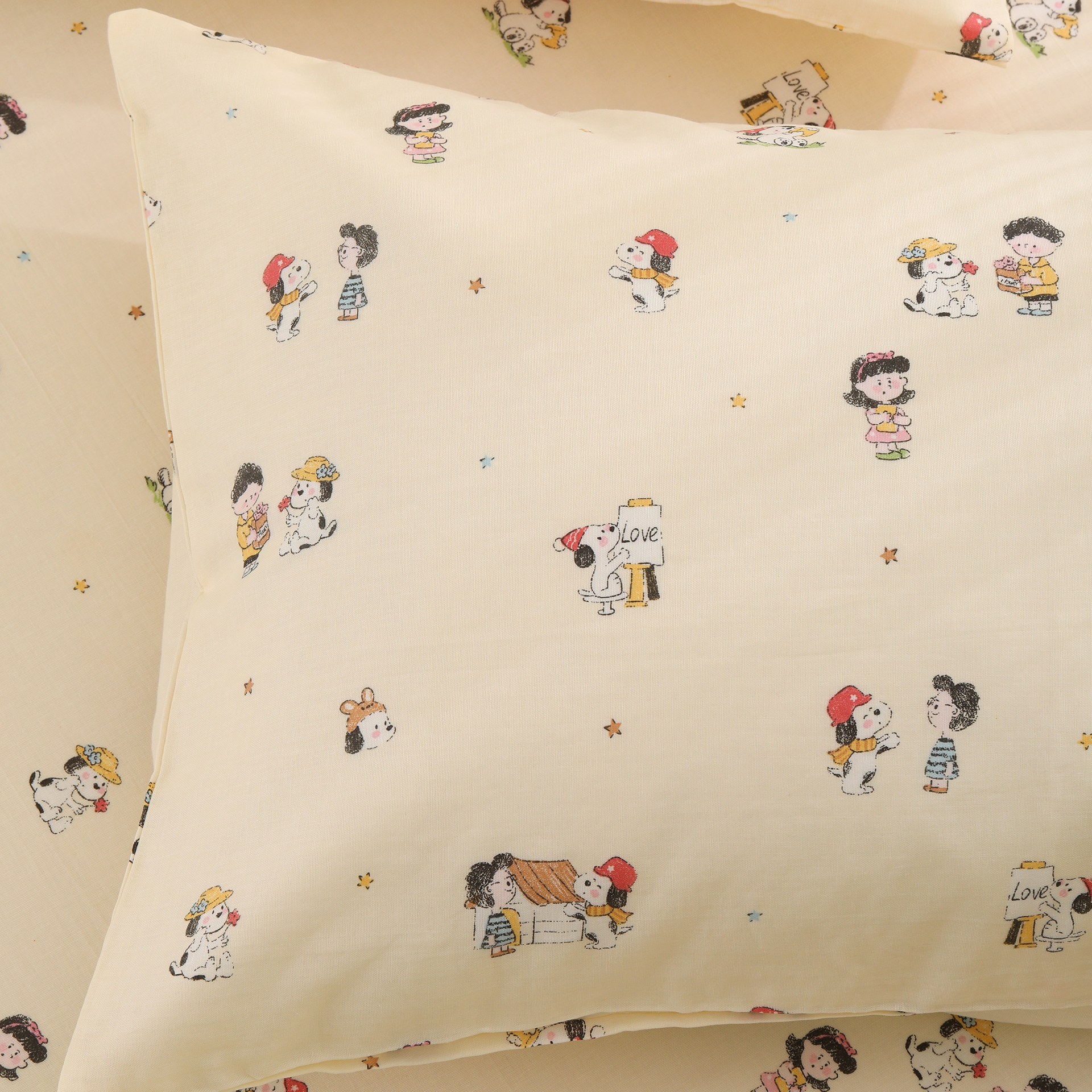 柔软安全a类纯棉双层纱枕套