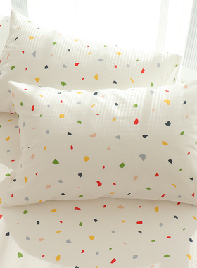 南法双层纱布宝宝婴儿童枕头套全棉纯棉枕套一对家用单个48x74cm