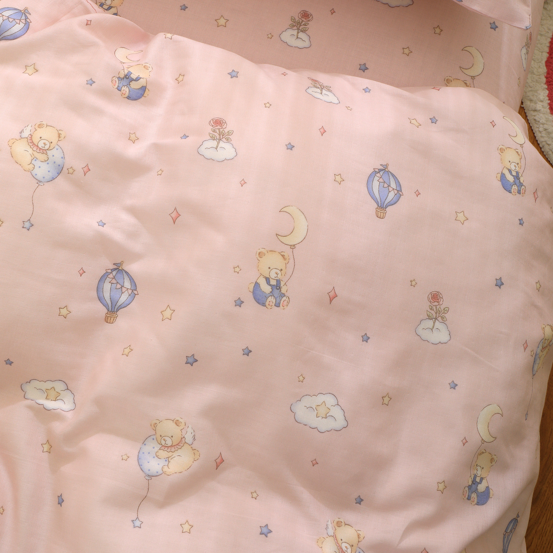 小熊数星星粉色宝宝幼儿园婴儿童a类双层纱被套全棉纯棉被罩定制,床上用品,被套,淘宝优惠券,粉丝福利购,淘宝优惠卷