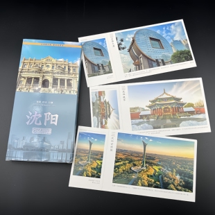 辽宁沈阳城市风景明信片北方冬季雪景旅游打卡纪念品小礼物卡片