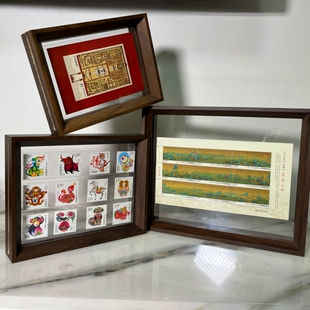 双面透明邮票展示相框邮票收藏册diy画框装裱框架邮票摆台多规格