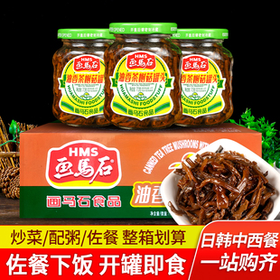 12瓶商用整箱开味即食小菜佐餐下饭菜 画马石茶树菇油香罐头170g