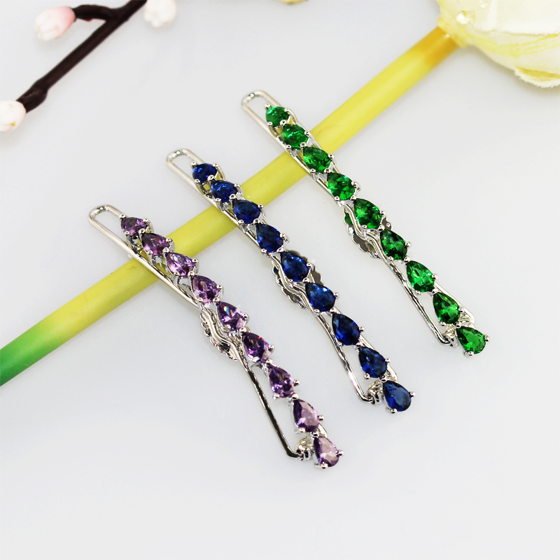 韩国进口luce品牌发夹 甜美优雅ins高档水晶边夹刘海夹头饰 lu01