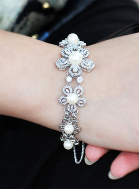 韩国进口轻奢优雅晚礼服珍珠手链
