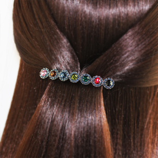 韩国进口Beaumira品牌别致水晶珍珠防滑发夹边夹刘海夹 BE04 小号