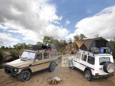 W463 G350G500G55G63G65 4x4 车顶架 front runner 行李架 爬梯