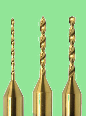 TiN涂层钻咀0.6-1.5不锈钢铝合金钨钢DLC镀钛镀膜Tix加硬耐磨钻头