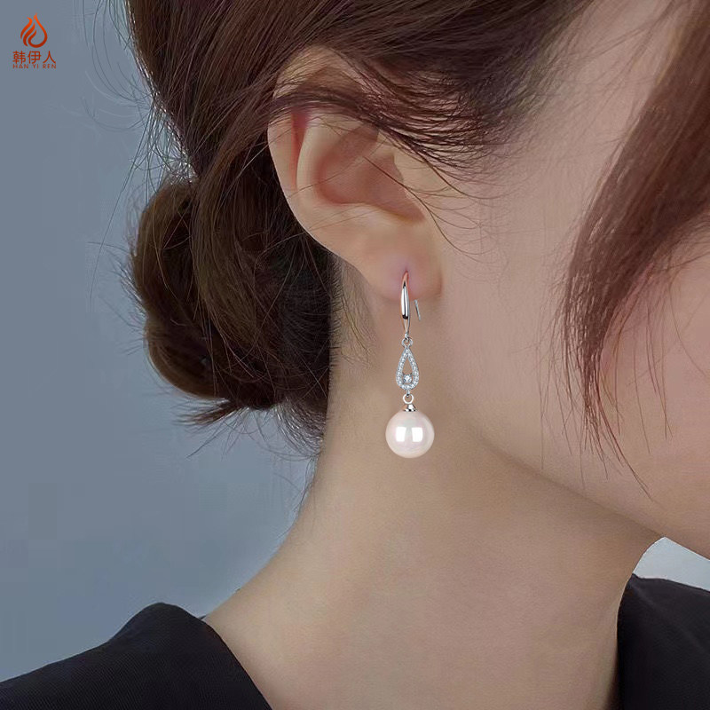 珍珠耳环女2023年新款气质女神范