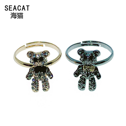 感轻奢戒指设计小熊猫SeaCat高级
