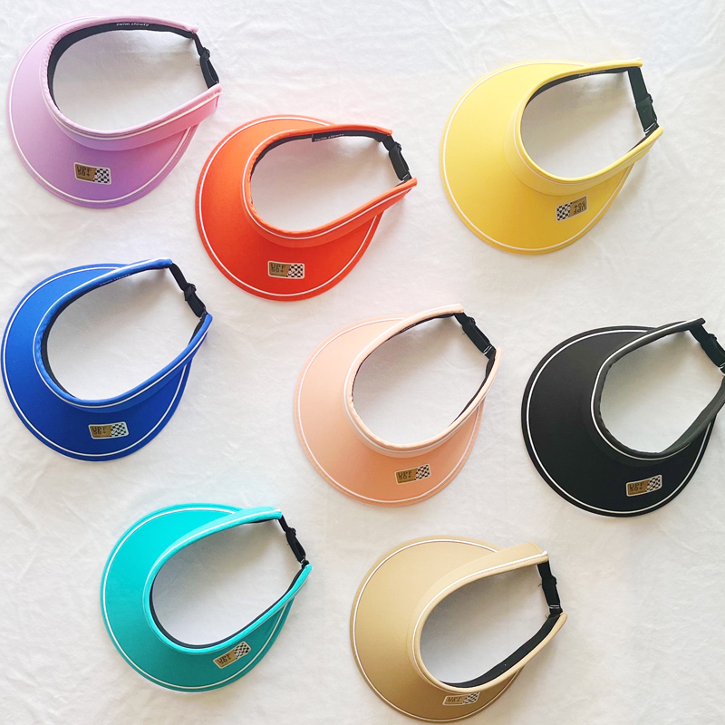 儿童防晒帽夏季女童时尚百搭大檐遮阳帽子出游男童防紫外线沙滩帽