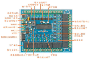 GYJ-0065 15路输入输出继电器可编程控制 RS485 RS232串口通讯