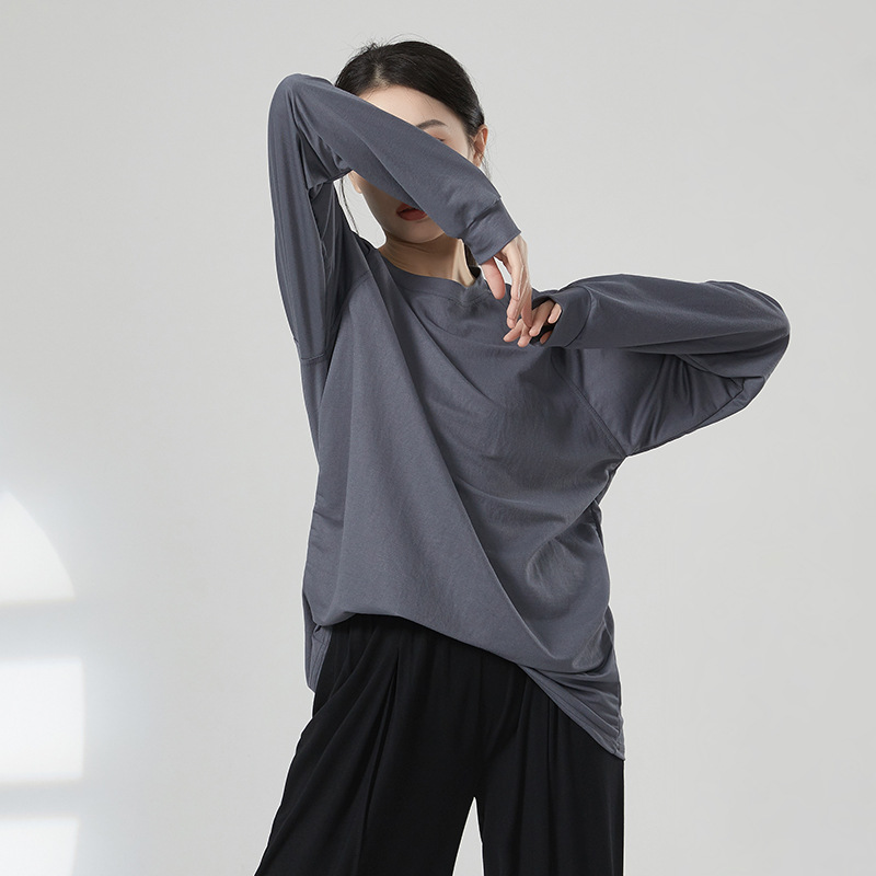 共妍街舞宽松圆领现代舞练功服