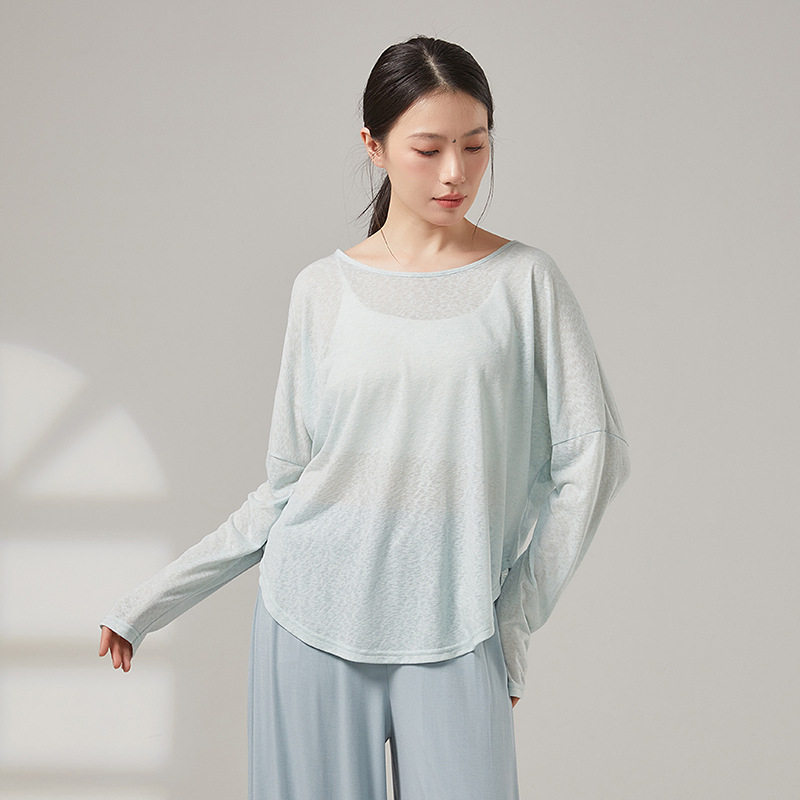 共妍露背宽松圆领现代舞练功服
