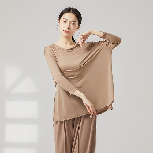 共妍日常可穿宽松现代舞长袖罩衫