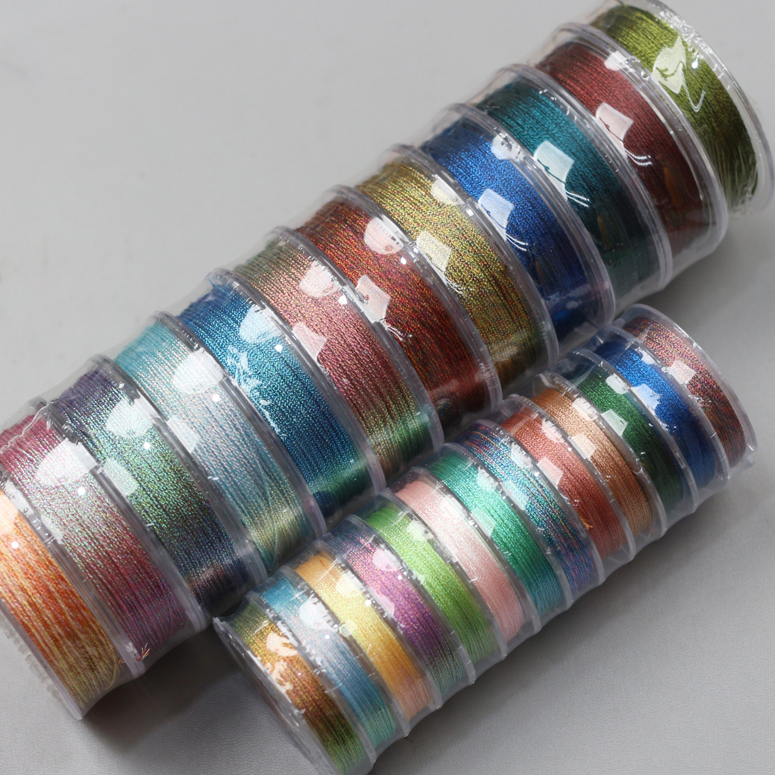 手工编织金线炫彩小卷DIY