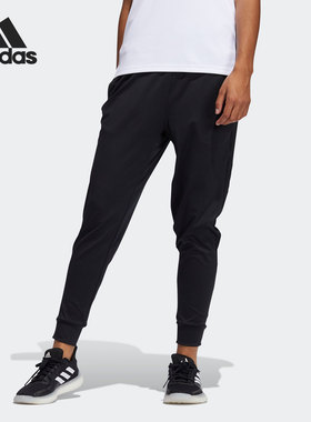 Adidas/阿迪达斯正品新款女子高腰训练健身运动针织长裤 GL0684