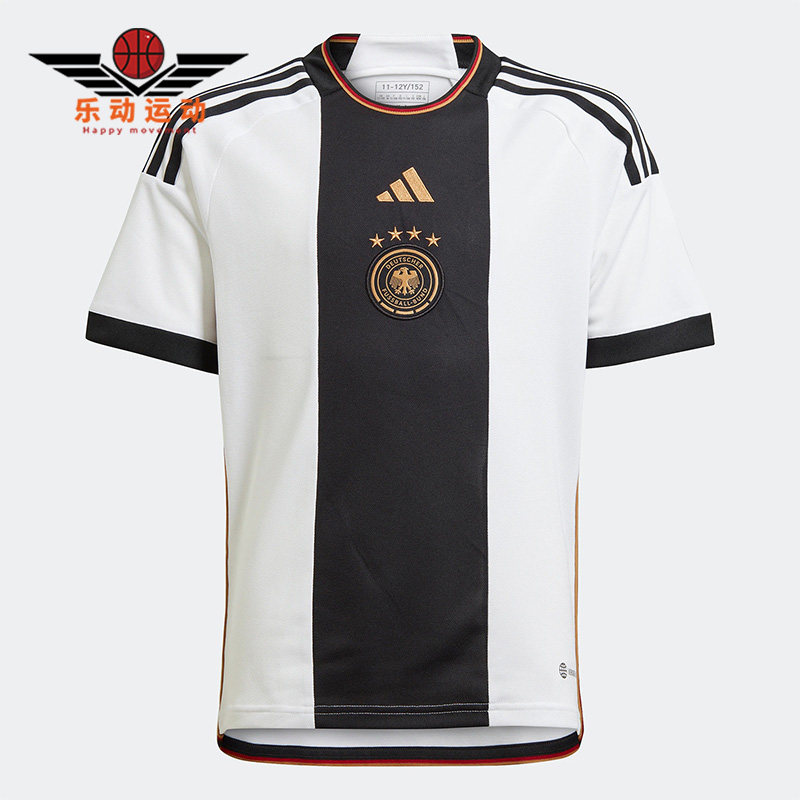 Adidas/阿迪达斯正品世界杯德国队主场大童运动足球球衣T恤HF1467